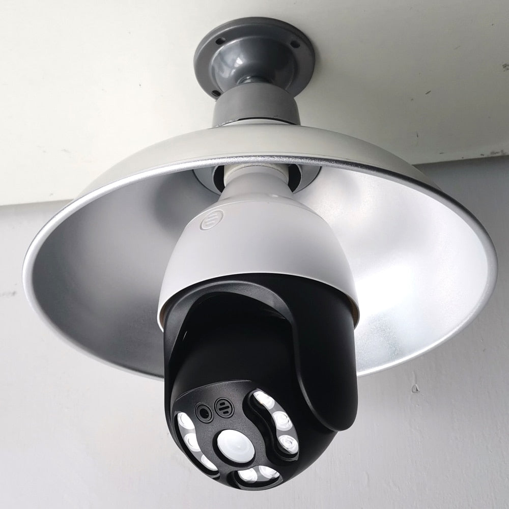 Camnsmart 5MP Tuya Smart Outdoor Light Bulb Camera Wifi IP PTZ Color Night Vision Home Security Auto Track Video Surveillance