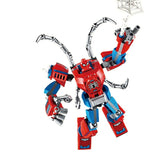 Disney Avengers Captain America Thor Spider-Man Thanos Mecha Boy Fighting Insert Model Building Block Minifigure Children's Toys