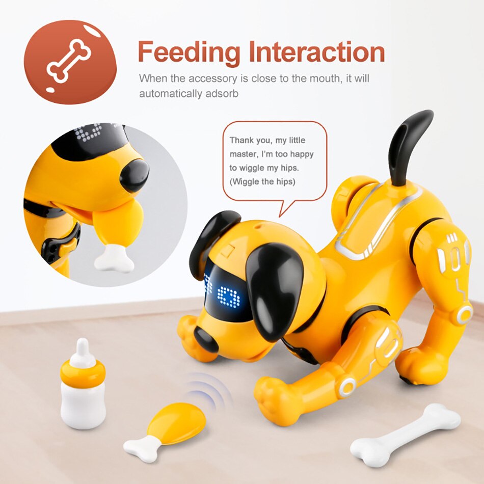 RC Robot Dog Electronic Pet Toys 2.4G Kids Remote Control Dogs Programable Toy Intelligent Talking Animal Pets For Children