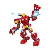 Disney Avengers Captain America Thor Spider-Man Thanos Mecha Boy Fighting Insert Model Building Block Minifigure Children's Toys