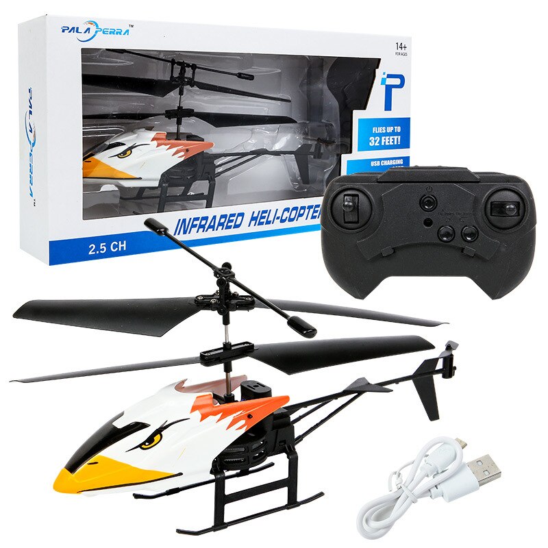 6 Styles Wireless Remote Control Alloy Aircraft Helicopter Toy Anti-collision 2 Channels With Box Gifts For Children And Adults
