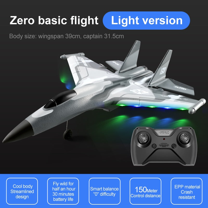 New RC Glider Toy 2.4GHz Foam EPP Material Folding Wing Low Power Outdoor Fighter Hobby Remote Control Airplane Toy For Children