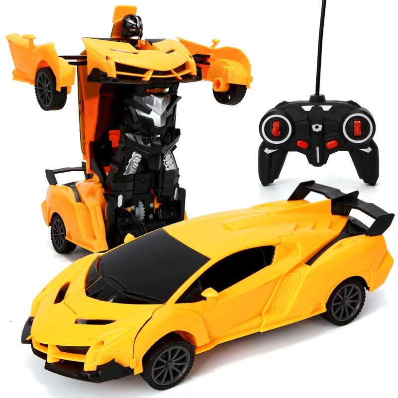 2 in 1 RC Car Toy Transformation Robots Car Driving Vehicle Sports Cars Models Remote Control Car RC Toy Gift for Boys Toy New