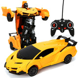 2 in 1 RC Car Toy Transformation Robots Car Driving Vehicle Sports Cars Models Remote Control Car RC Toy Gift for Boys Toy New