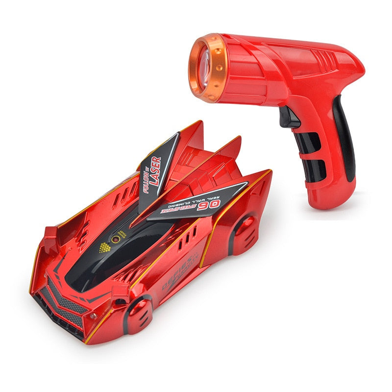 RC Car Stunt Infrared Laser Tracking Wall Ceiling Climbing Follow Light Remote Control Drift Car Electric Anti Gravity Car Toy