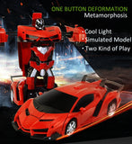 2 in 1 RC Car Toy Transformation Robots Car Driving Vehicle Sports Cars Models Remote Control Car RC Toy Gift for Boys Toy New