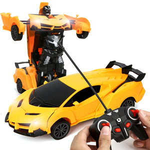 2 in 1 RC Car Toy Transformation Robots Car Driving Vehicle Sports Cars Models Remote Control Car RC Toy Gift for Boys Toy New