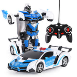 2 in 1 RC Car Toy Transformation Robots Car Driving Vehicle Sports Cars Models Remote Control Car RC Toy Gift for Boys Toy New
