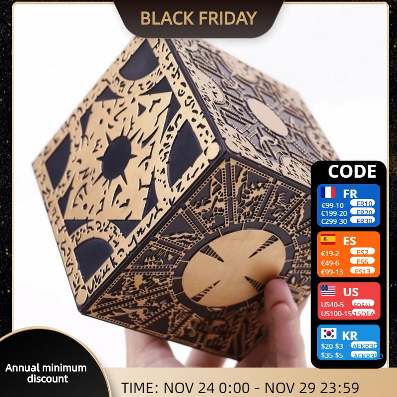 1:1 Hellraiser Cube Lock Box Action Toys Figures Terror Film Puzzle Originality Removable Model Multifunctional Movie Anime Toys