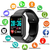 Smart Watch Women Men Fitness Sports Bracelet Calorie Health Monitor Bluetooth Connected Y68 Smartwatch For Android IOS  D20 Pro