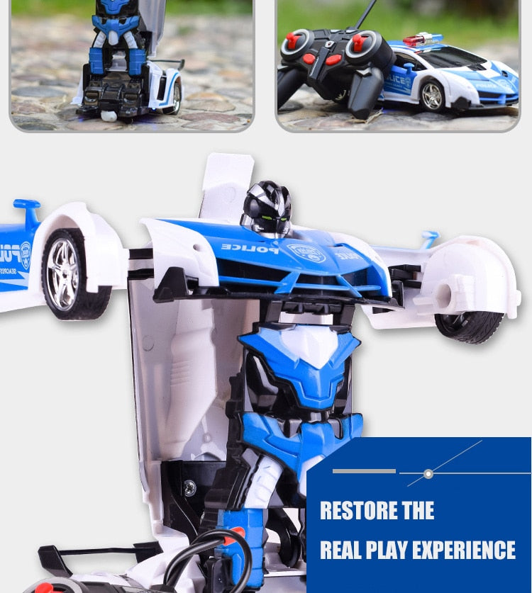 2 in 1 RC Car Toy Transformation Robots Car Driving Vehicle Sports Cars Models Remote Control Car RC Toy Gift for Boys Toy New