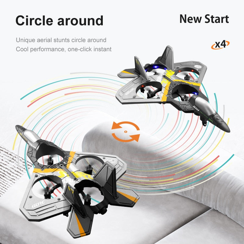 2022 New V17 RC Remote Control Airplane 2.4G Remote Control Fighter Hobby Plane Glider Airplane Toys RC drone Kids Gift