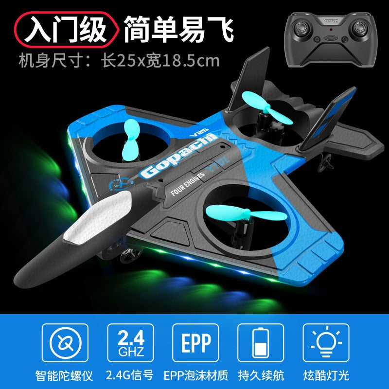 2022 New V17 RC Remote Control Airplane 2.4G Remote Control Fighter Hobby Plane Glider Airplane Toys RC drone Kids Gift