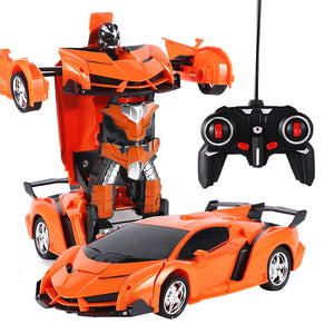 2 in 1 RC Car Toy Transformation Robots Car Driving Vehicle Sports Cars Models Remote Control Car RC Toy Gift for Boys Toy New