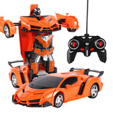 2 in 1 RC Car Toy Transformation Robots Car Driving Vehicle Sports Cars Models Remote Control Car RC Toy Gift for Boys Toy New