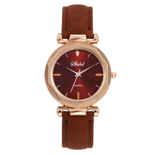 Women Casual Leather Analog Watch - Virtual Blue Store