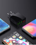 LED Display EU 3 Port USB Charger - Virtual Blue Store