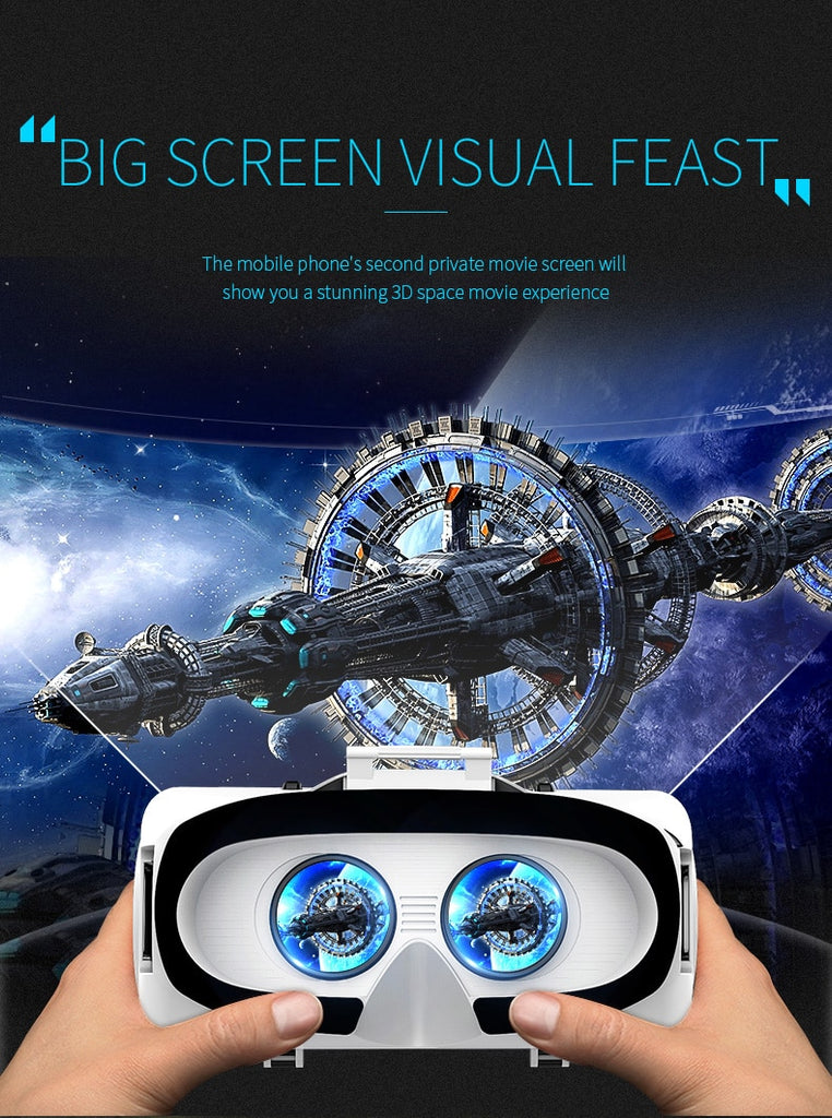 VR Shinecon Casque Helmet 3D Glasses Virtual Reality For Smartphone Smart Phone Headset Goggles Binoculars Video Game Wirth Lens
