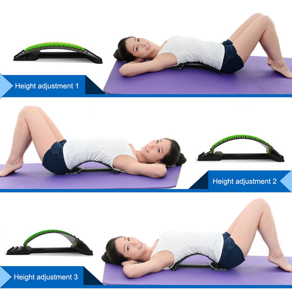Stretch Equipment Back Massager Stretcher Fitness Lumbar Support Relaxation Mate Spinal Pain Relieve Chiropractor Messager - Virtual Blue Store