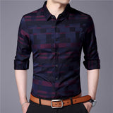 Men Business Casual Shirts - Virtual Blue Store