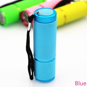 Mini UV Led Light UV LED Lamp Nail Dryer for Gel Nails 9 LED Flashlight Portability Nail Dryer Machine Nail Art Tools UV Light - Virtual Blue Store