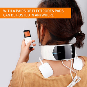 Electric Pulse Neck Massager Cervical Vertebra Impulse Massage Physiotherapeutic Acupuncture Magnetic Therapy Relief Pain Tool - Virtual Blue Store