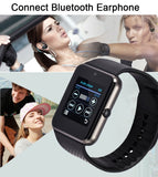 GT08 Bluetooth Smart Watch Wristband SIM TF Card Phone MP3 Smartwatch For Apple iOS Android SMS/call Reminder Fitness Camera - Virtual Blue Store