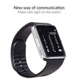 GT08 Bluetooth Smart Watch Wristband SIM TF Card Phone MP3 Smartwatch For Apple iOS Android SMS/call Reminder Fitness Camera - Virtual Blue Store