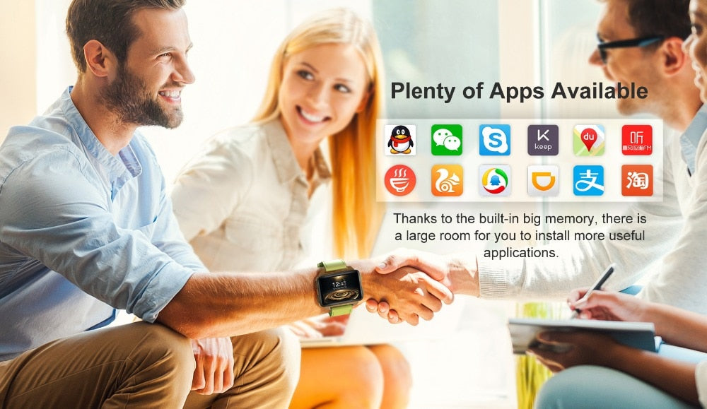 Torntisc LEM4 PRO 2.2 inch 3G GPS Smart Watch Android SIM Card 1.3MP Camera Heart Rate 1200mah Smartwatch - Virtual Blue Store