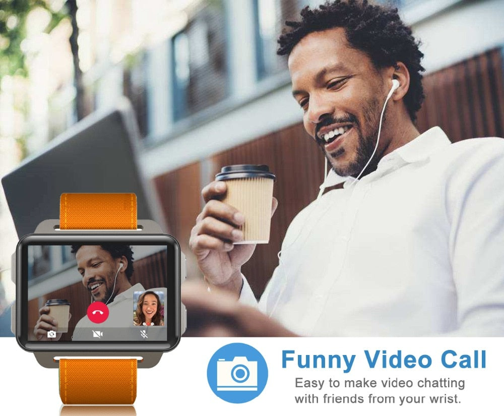 Torntisc LEM4 PRO 2.2 inch 3G GPS Smart Watch Android SIM Card 1.3MP Camera Heart Rate 1200mah Smartwatch - Virtual Blue Store