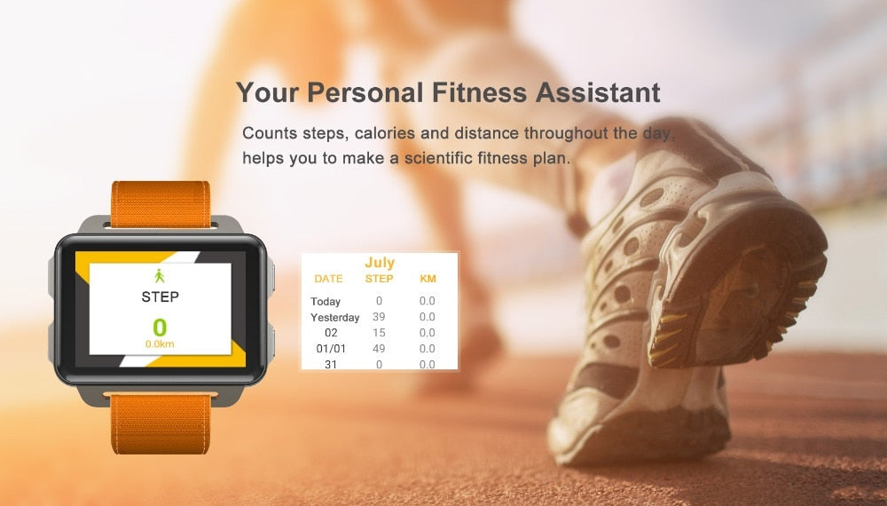 Torntisc LEM4 PRO 2.2 inch 3G GPS Smart Watch Android SIM Card 1.3MP Camera Heart Rate 1200mah Smartwatch - Virtual Blue Store