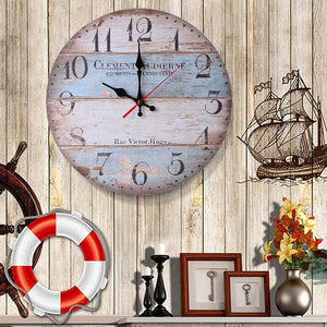 1PC Vintage Wooden Wall Clock - Virtual Blue Store