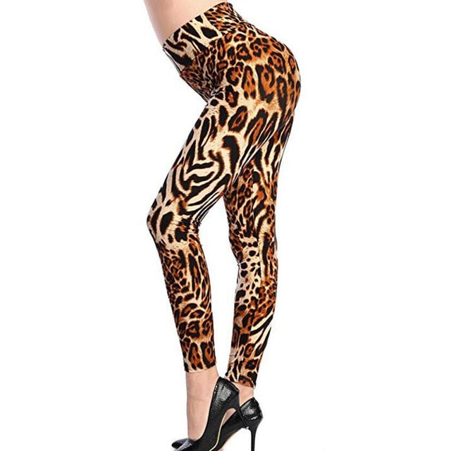 Women Leopard Print Leggings - Virtual Blue Store