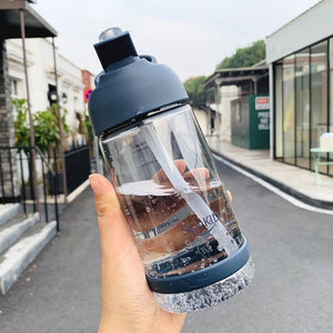 1000 Ml Sports Water Bottles With Straw - Virtual Blue Store