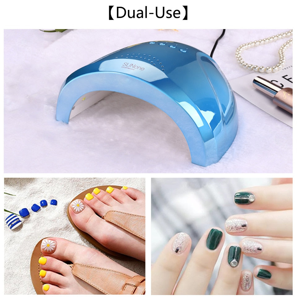 New arrival Colorful 48W SUNONE Professional LED UV Nail Lamp for nail gel polish led Nail Light Nail Dryer UV Lamp - Virtual Blue Store