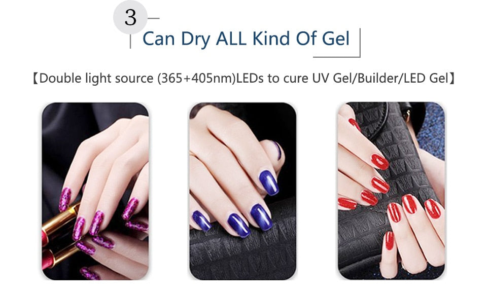 New arrival Colorful 48W SUNONE Professional LED UV Nail Lamp for nail gel polish led Nail Light Nail Dryer UV Lamp - Virtual Blue Store