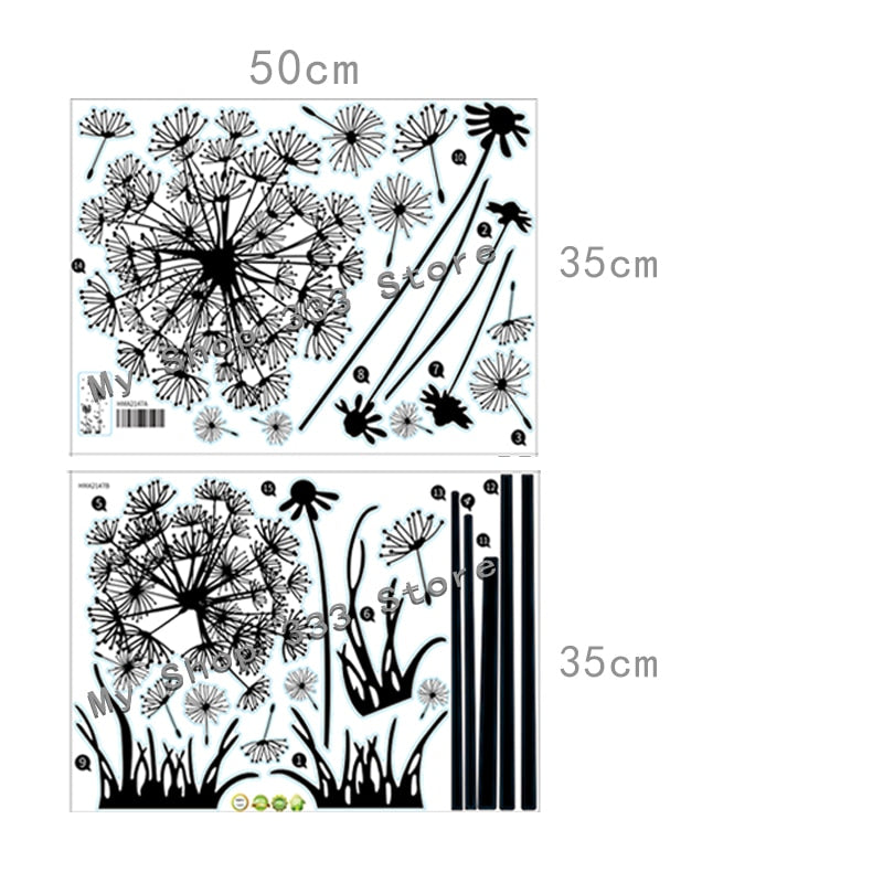 Dandelion Sitting Room Wall Stickers - Virtual Blue Store
