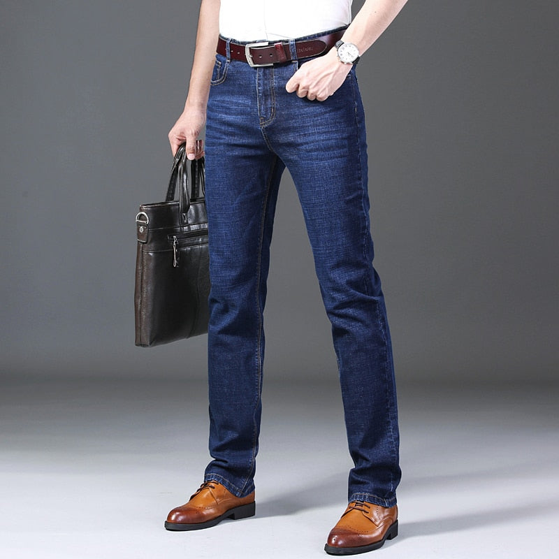 Slim Fit Black Blue Denim Pants - Virtual Blue Store