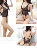L-U-Klady Erotic Underwear Eyelash Lace Sexy Jumpsuit Uniform Temptation Adult Ladies Sling Perspective Wear Women Pajamas - Virtual Blue Store