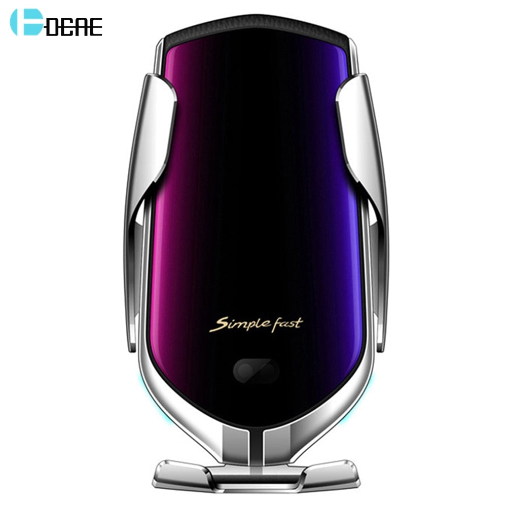 FDGAO 10W Automatic Clamping Qi Wireless Car Charger Mount For IPhone 11 XS XR X 8 Fast Charging Phone Holder for Samsung S10 S9 - Virtual Blue Store
