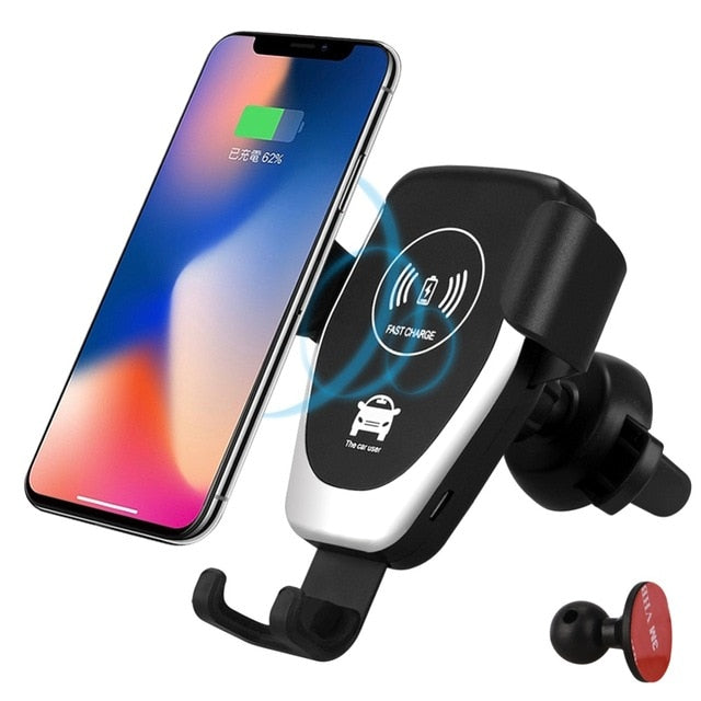 FDGAO 10W Automatic Clamping Qi Wireless Car Charger Mount For IPhone 11 XS XR X 8 Fast Charging Phone Holder for Samsung S10 S9 - Virtual Blue Store