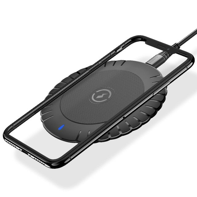 FLOVEME Universal Qi Wireless Charger For iPhone X XS XR 10W Fast Charger USB Wireless Charging For Samsung Galaxy S8 S9 Note 8 - Virtual Blue Store