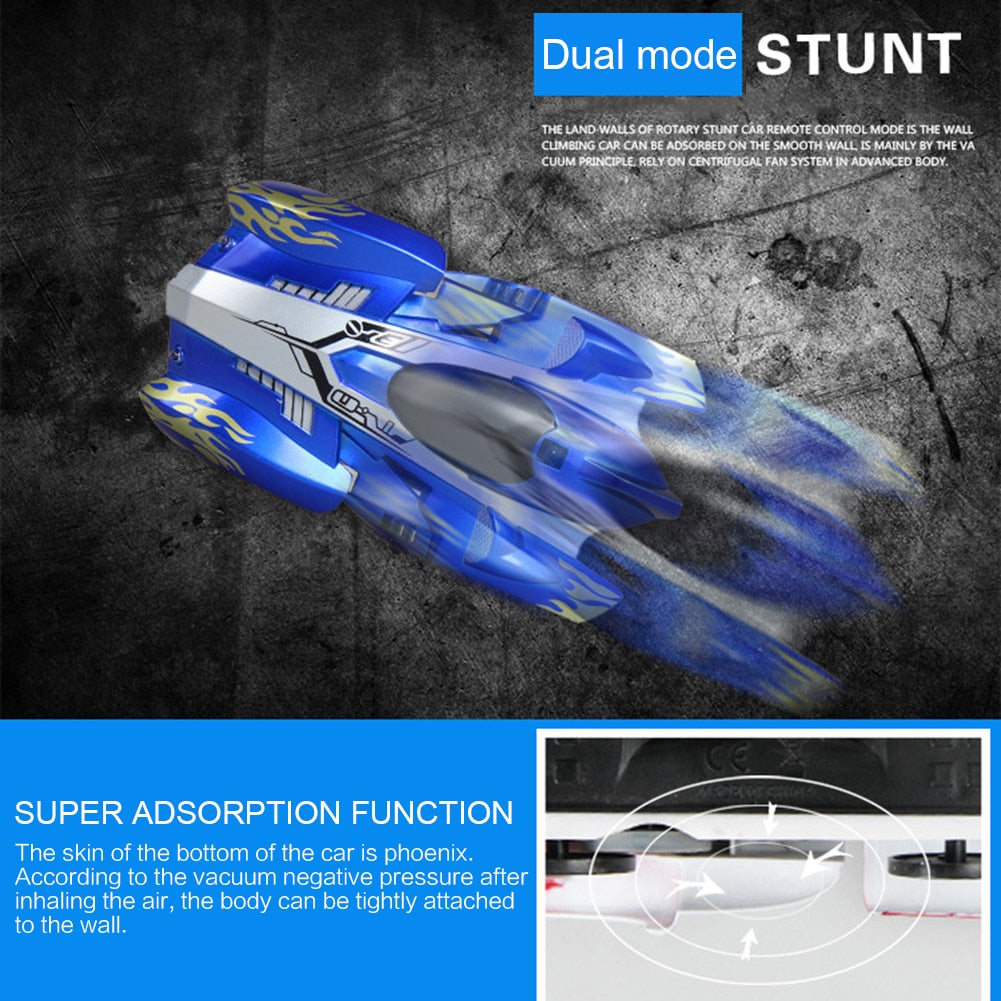 Wall Climbing Car 2 Modes Trick Racing Remote Control Car Stunt RC Car Wltoys Anti Gravity - Virtual Blue Store