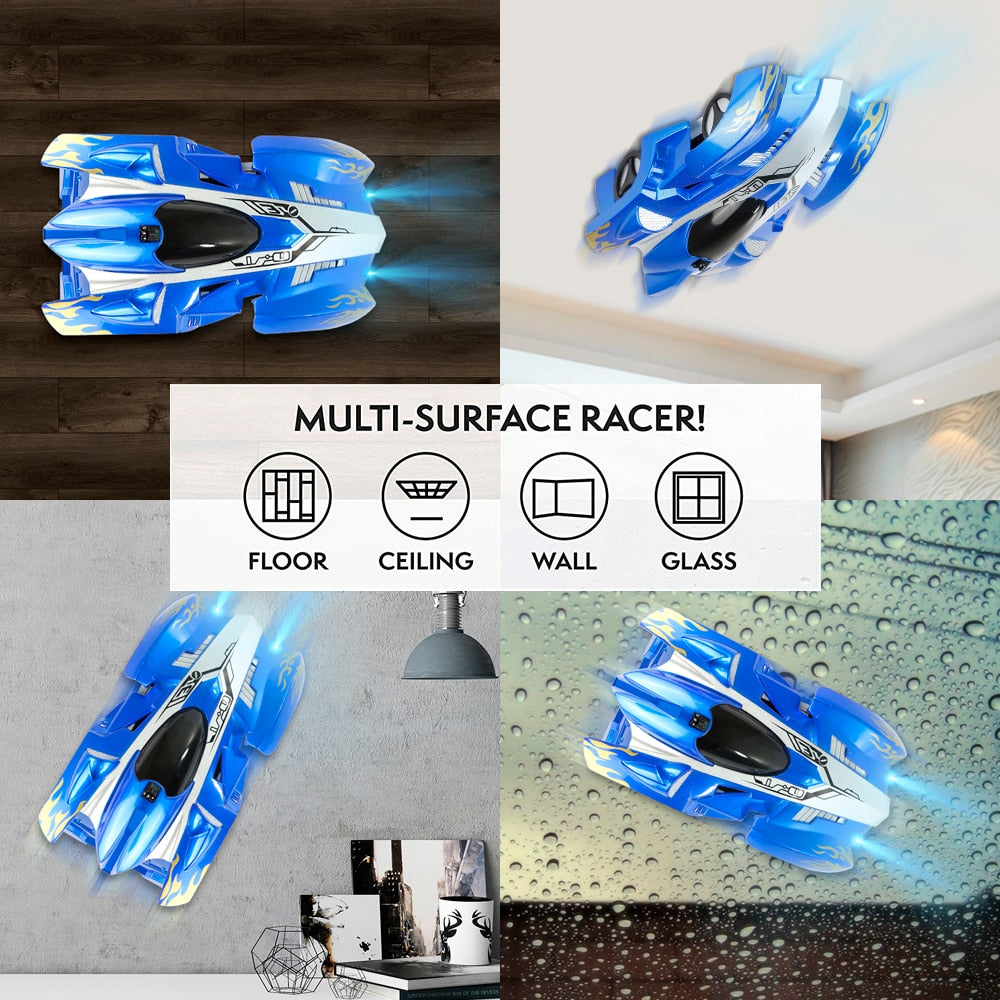 Wall Climbing Car 2 Modes Trick Racing Remote Control Car Stunt RC Car Wltoys Anti Gravity - Virtual Blue Store