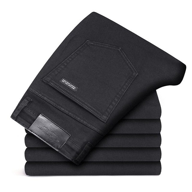 Men Classic Soft Black Jeans - Virtual Blue Store