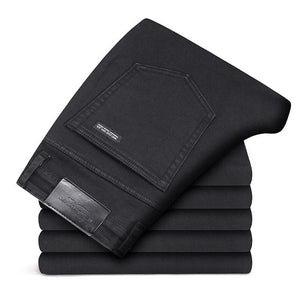 Men Classic Soft Black Jeans - Virtual Blue Store