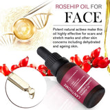 Pure Organic Rosehip Oil Antioxidantfor Scars Fine Lines Wrinkles Stretch Marks Improve Skin Elasticity Firmness - Virtual Blue Store