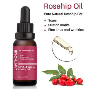 Pure Organic Rosehip Oil Antioxidantfor Scars Fine Lines Wrinkles Stretch Marks Improve Skin Elasticity Firmness - Virtual Blue Store