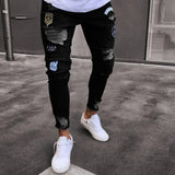 Skinny Motorcycle Denim Pants - Virtual Blue Store
