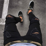 Skinny Motorcycle Denim Pants - Virtual Blue Store